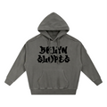 Snow Washed Tape Raw Edge Hoodie